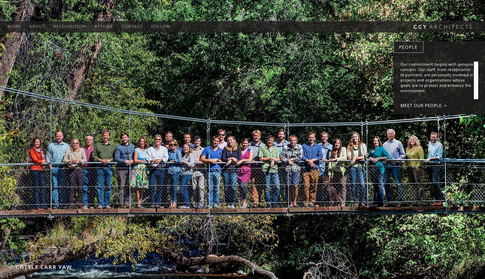  CCY architects and staff members, Swinging Bridge, group shot
